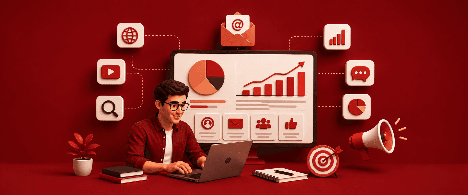 What Is Digital Marketing and Why Is It Important for Businesses What Is Digital Marketing and Why Is It Important for Businesses? Digital marketing illustration featuring SEO, social media marketing, email campaigns, analytics, and online business growth.